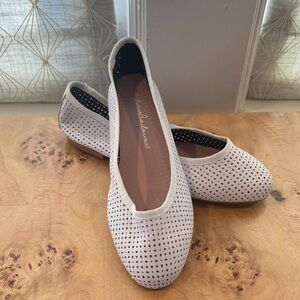 Elegant White Perforated Loafers